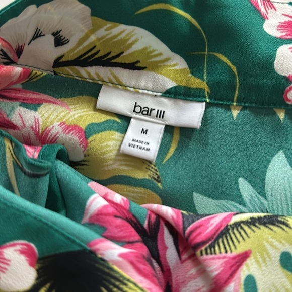 Bar III Tropical Green and Pink Floral Skirt - Picture 7 of 7